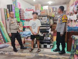 Polsek Bukit Batu Kunjungi Toko Klontong, Sampaikan Imbauan Waspada Aksi Premanisme
