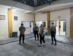 Minimalkan Potensi Gangguan, Polresta Palangka Raya Cek Ruang Tahanan Mako saat Malam