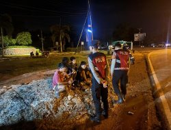 Jaga Kamtibmas Malam Hari, Sat Samapta Polres Lamandau Patroli sambang sejumlah Tempat