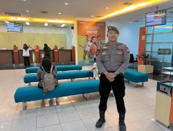 Satpamobvit Polresta Palangka Raya Kawal Keamanan di Area Kantor Perbankan