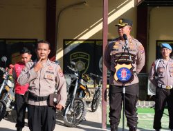 Kapolres Lamandau Pimpin Apel dan Pengecekan Kerapian Personil