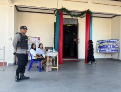 Polresta Palangka Raya Lakukan Pengamanan Ibadah Kenaikan Isa Al-Masih di Gereja Sakatik