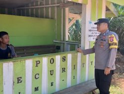 Personil Polsek lamandau Patroli dan Sambang Pos Satpam Perusahaan