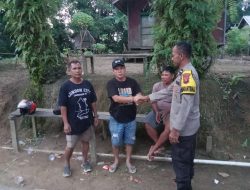 Personil Polsek Delang Silaturahmi dan Sosialisasikan kepada Masyarakat tentang Penanggulangan Premanisme Berkedok Ormas