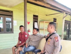 Polsek Katingan Kuala melalui Bhabinkamtibmas Desa Jaya Makmur Sosialisasi Himbauan tentang Karhutla Kepada petani.