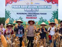 Kapolres Lamandau Panen Raya Jagung Serentak Kuartal II 2025 Secara Daring