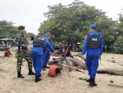 Antisipasi Gangguan Kamtibmas, Ditpolairud Melaksanakan Kegiatan Pam Objek Wisata di Pantai Kempeng Das Katingan