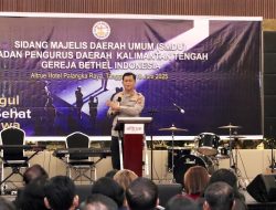 Kapolda Kalteng Hadiri Sidang Majelis Umum Daerah GBI, Ajak Ciptakan Bumi Tambun Bungai Aman dan Kondusif