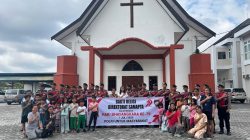 Sambut Hari Bhayangkara Ke-79, Ditsamapta Polda Kalteng Gelar Bakti Religi Bersihkan Tempat Ibadah di Palangka Raya