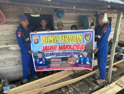 Stop Narkoba,Ditpolairud Polda Kalteng Imbau Masyarakat Pesisir Untuk Tidak Dekati Narkoba