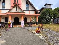 Wujud Kepedulian, Polsek Teweh Timur Gelar Bakti Sosial di Rumah Ibadah