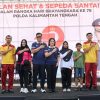 Ribuan Masyarakat dan Ratusan Hadiah Semarakkan Jalan Sehat dan Sepeda Santai Hari Bhayangkara ke -79 di Polda Kalteng