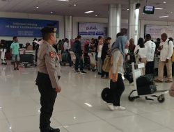 Satpamobvit Polresta Palangka Raya Pertahankan Kondisi Keamanan di Bandara Tjilik Riwut