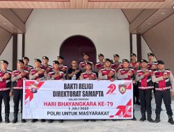 Bentuk Kepedulian Polri, Ditsamapta Polda Kalteng Gelar Bakti Religi Di Gereja Yerussalem Jelang Hari Bhayangkara ke-79