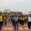 Semarak Olahraga Bersama Meriahkan HUT Bhayangkara ke-79 di Polres Katingan