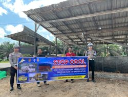 Satlantas Polres Lamandau Sosialisasikan Bahaya Over Dimension dan Over Loading kepada Sopir Angkutan Barang