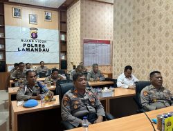 Polres Lamandau Ikuti Taklimat Awal Audit Kinerja Itwasda Polda Kalteng Tahap II T.A 2025 Secara Zoom Meeting