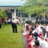 Satlantas Polresta Palangka Raya Sosialisasikan Larangan Knalpot Brong dan Balap Liar di SMPN 9