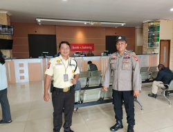 Polsek Bulik Patroli Sambangi Satpam Bank Kalteng