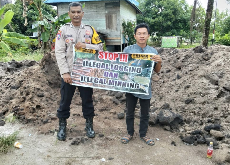 Polsek Tws Garing dan Pulau Malan rutin sosialisasi larangan ilegal Logging dan Meaning.