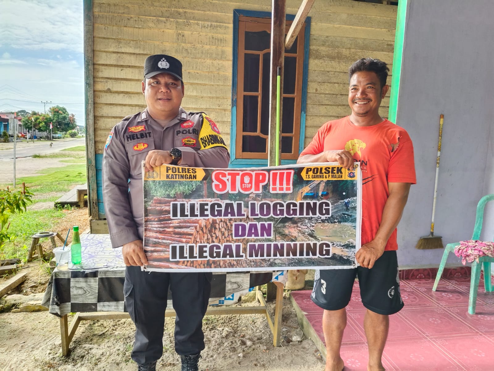 Polsek Tws Garing dan Pulau Malan rutin sosialisasi larangan ilegal Logging dan Meaning.