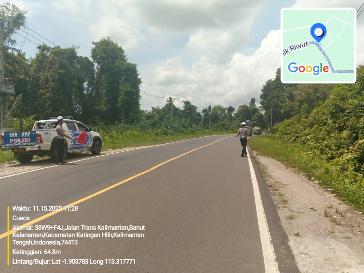 Satlantas Polres Katingan Pasang Spanduk Himbauan Rawan Laka Lantas, Ajak Masyarakat Tertib Berlalu Lintas