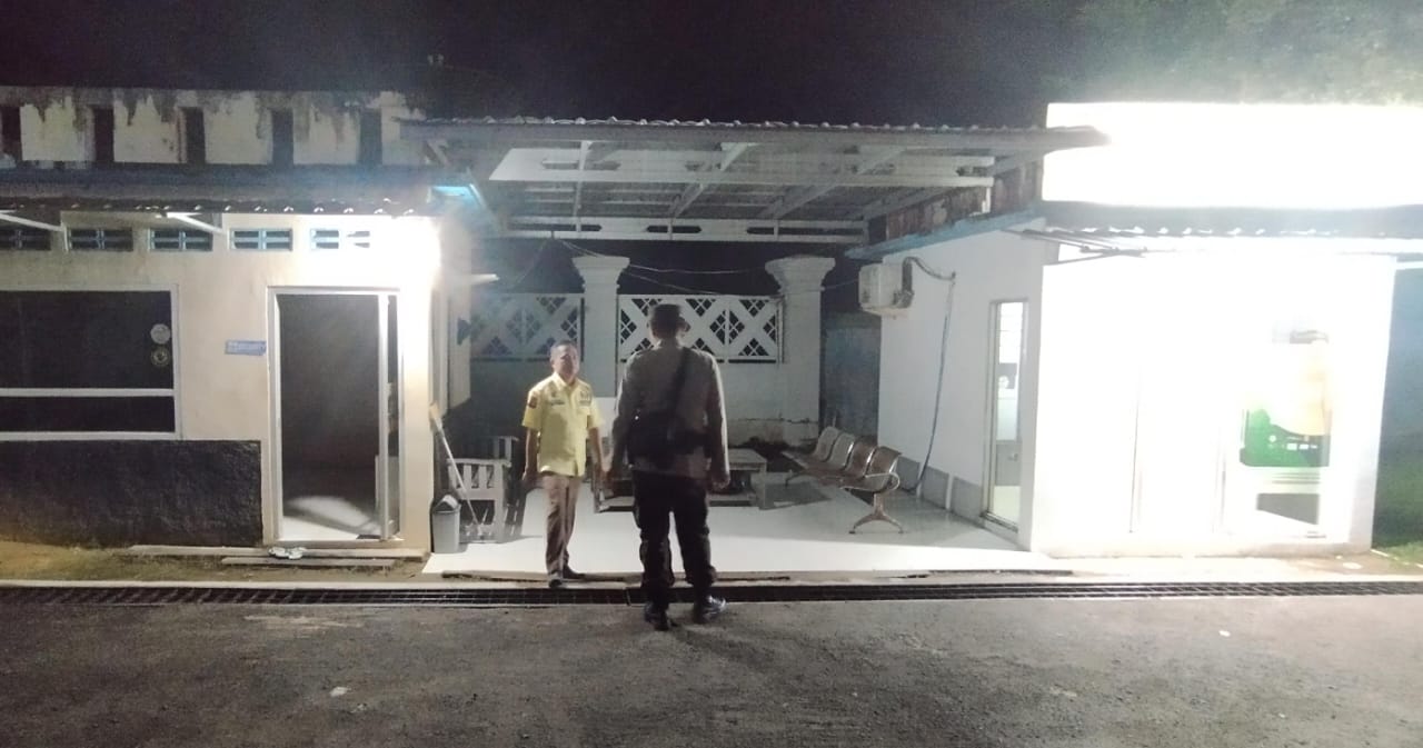 Polsek Bulik Patroli Sambangi Satpam Bank Kalteng