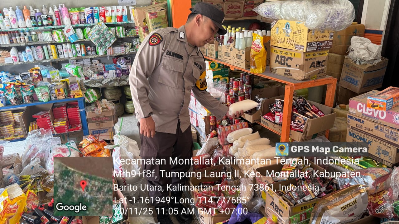 Polsek Montallat Laksanakan Pengecekan Gas LPG Untuk Pantau Stok Dan Harga Di Pasaran