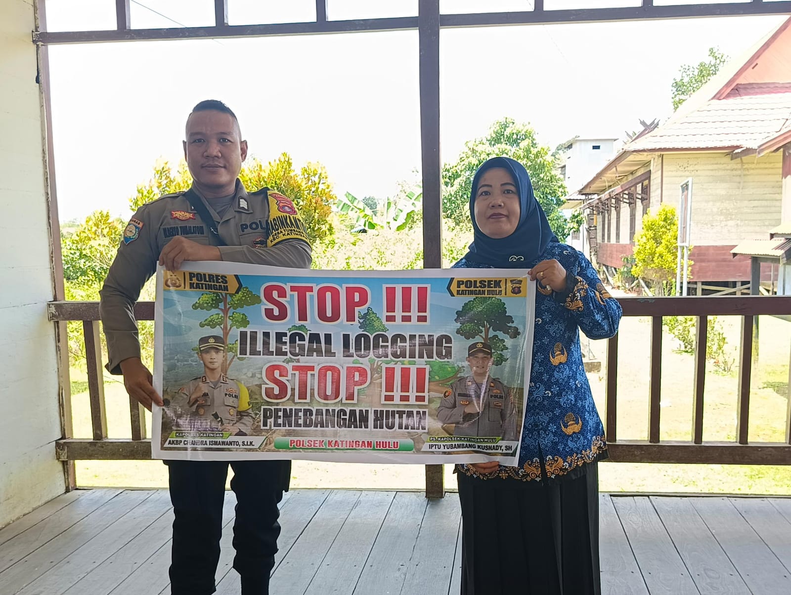 Upaya Pencegahan Penebangan Hutan secara Liar (Ilegal Logging), Bhabinkamtibmas sosialisasi kepada masyarakat.