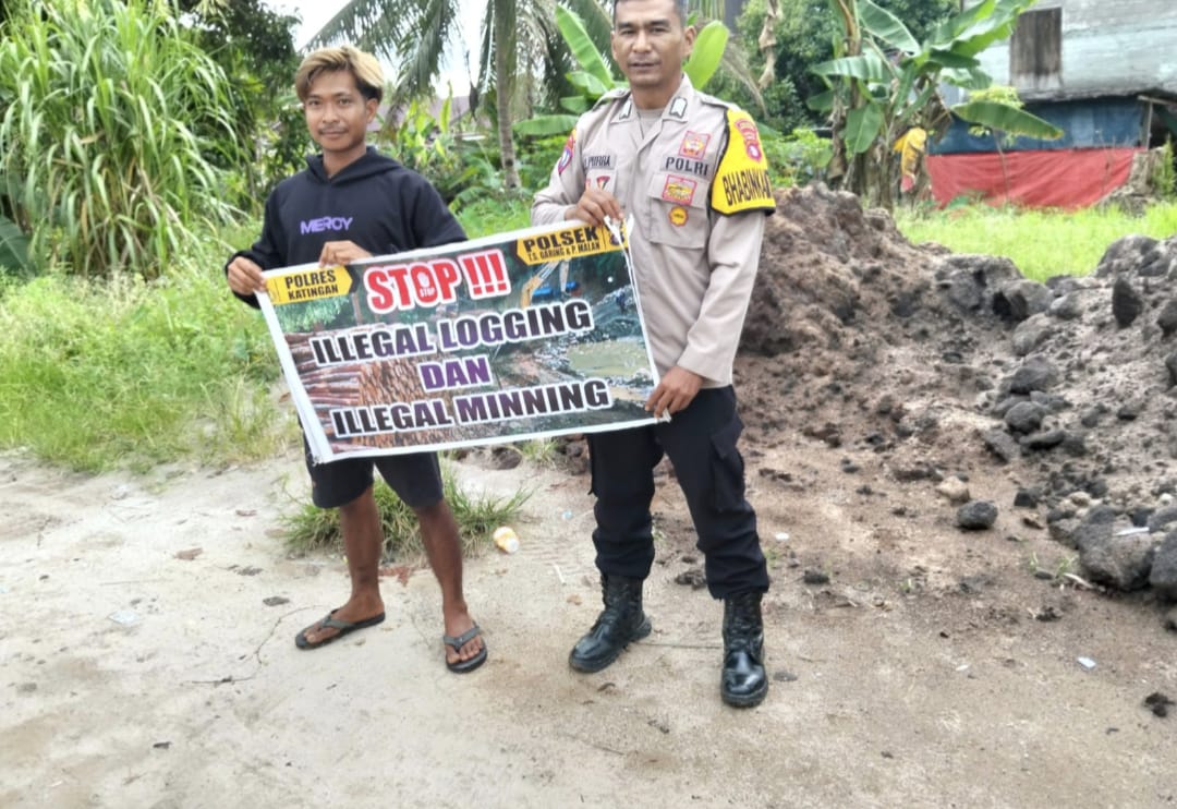 ‎Polsek Tws Garing dan Pulau Malan rutin sosialisasi larangan ilegal Logging dan Meaning.
