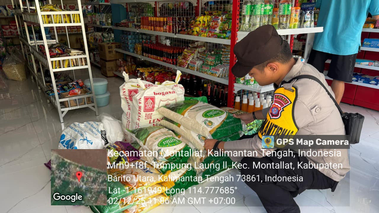 Polsek Montallat Laksanakan Pengecekan Sembako Untuk Pantau Stok Dan Harga Di Pasaran