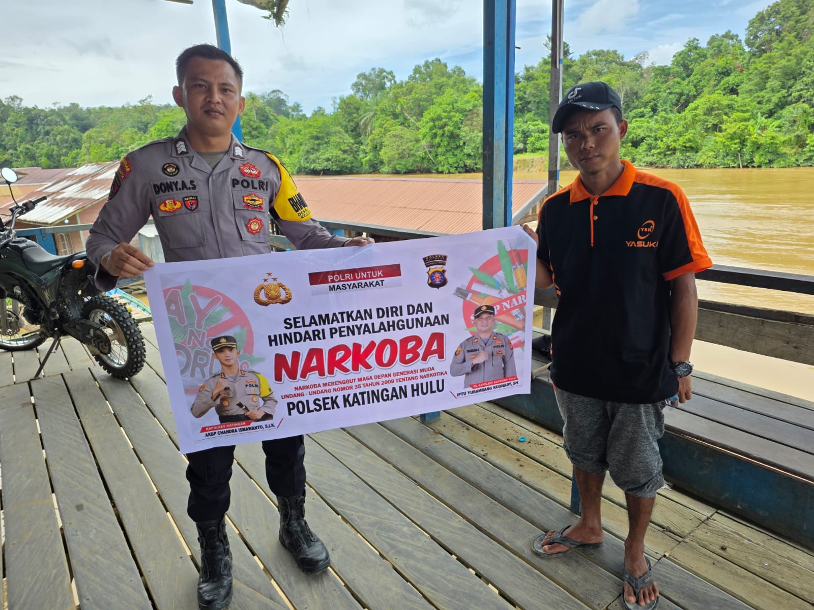 Bhabinkamtibmas Polsek Katingan Hulu dan Bukit Raya Imbau Warga Jauhi Narkoba.