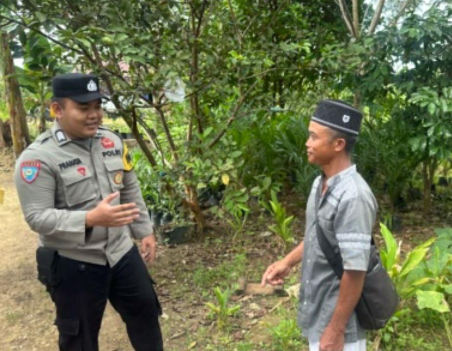 Mendukung Ketahanan Pangan, Personil Polsek Katingan Hulu dan Bukit Raya Cek Lokasi Pemanfaatan Pekarangan Warga.