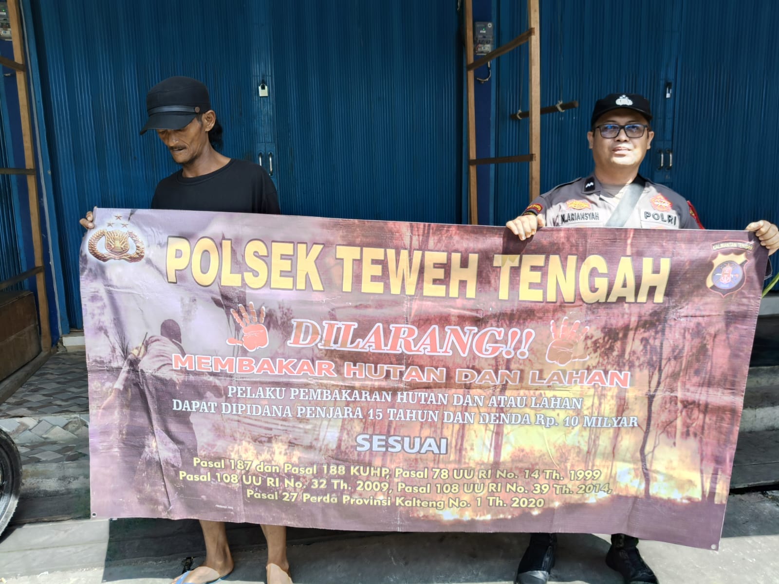 Himbau Tentang Bahaya Membakar Hutan, Polsek Teweh Tengah Sampaikan Stop Karhutla kepada Warga