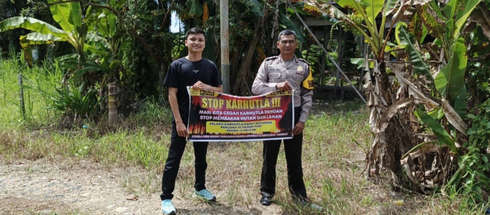 ‎Ciptakan lingkungan sehat Polsek Tws Garing dan Pulau Malan sosialisasi Stop Karhutla.