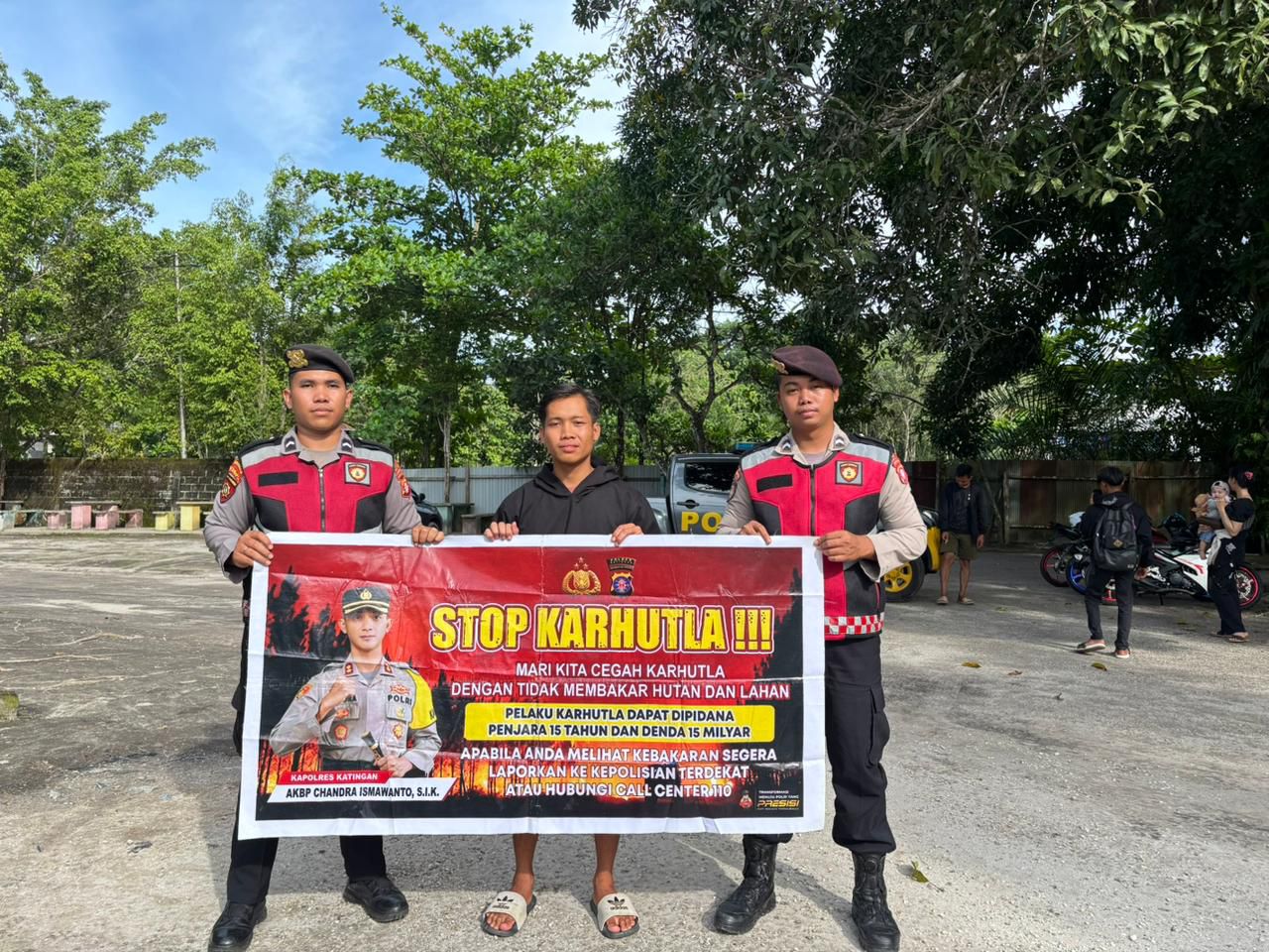 Patroli Sosialisasi Karhutla, Sat Samapta Polres Katingan Lakukan Pengawasan