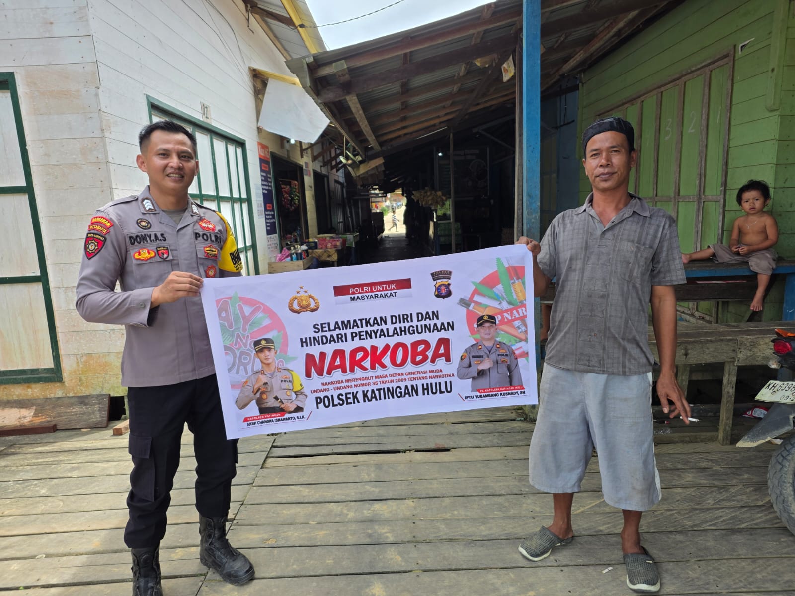 Bhabinkamtibmas Polsek Katingan Hulu dan Bukit Raya Imbau Warga Jauhi Narkoba.