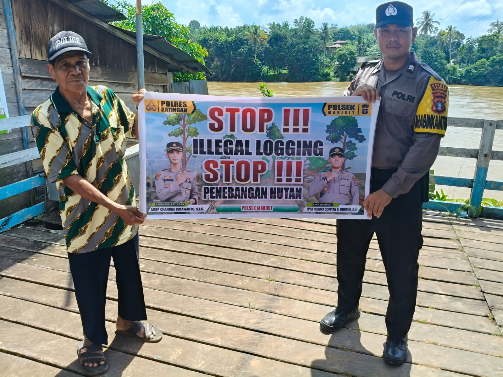 Upaya Pencegahan Penebangan Hutan secara Liar (Ilegal Logging), Bhabinkamtibmas sosialisasi kepada masyarakat.