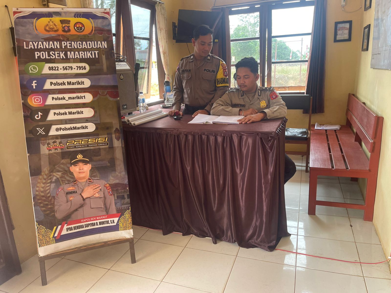 Tingkatkan Keamanan dan Pelayanan Markas Komando (Mako), Pers Polsek Marikit Laksanakan Stand By.