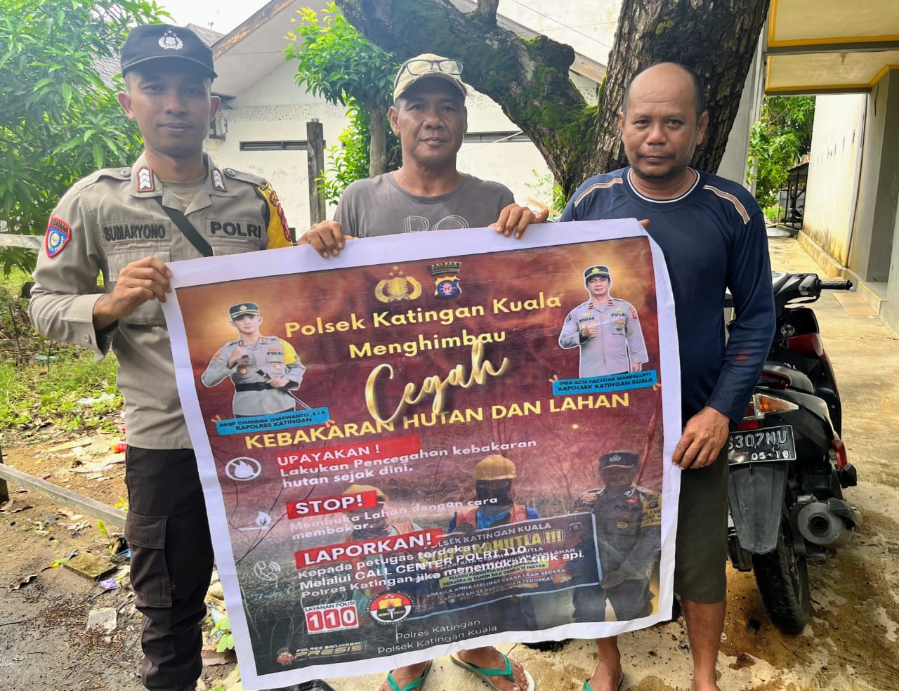 Cegah Kejahatan Terhadap Lingkungan, Bhabinkamtibmas Polsek Katingan Kuala Himbau Masyarakat Untuk Tidak Membakar Hutan dan Lahan