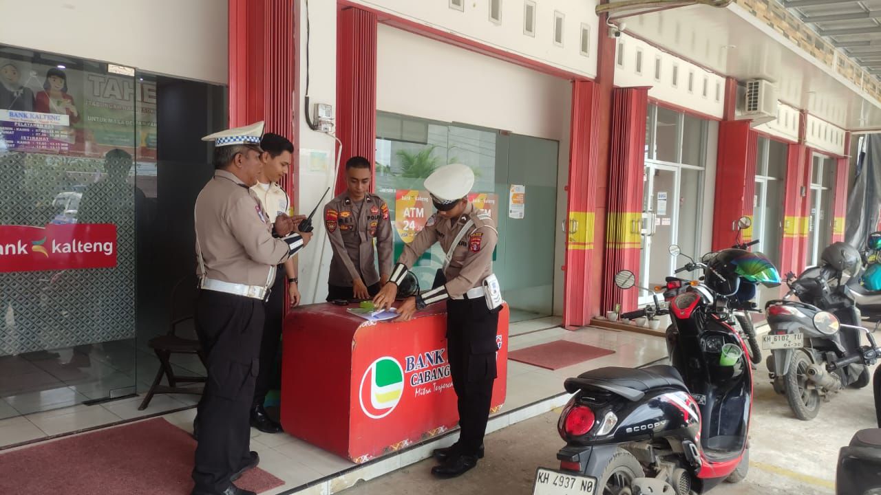 Satlantas Polres Katingan cek dan kontrol rutin Objek Vital Tiap harinya.