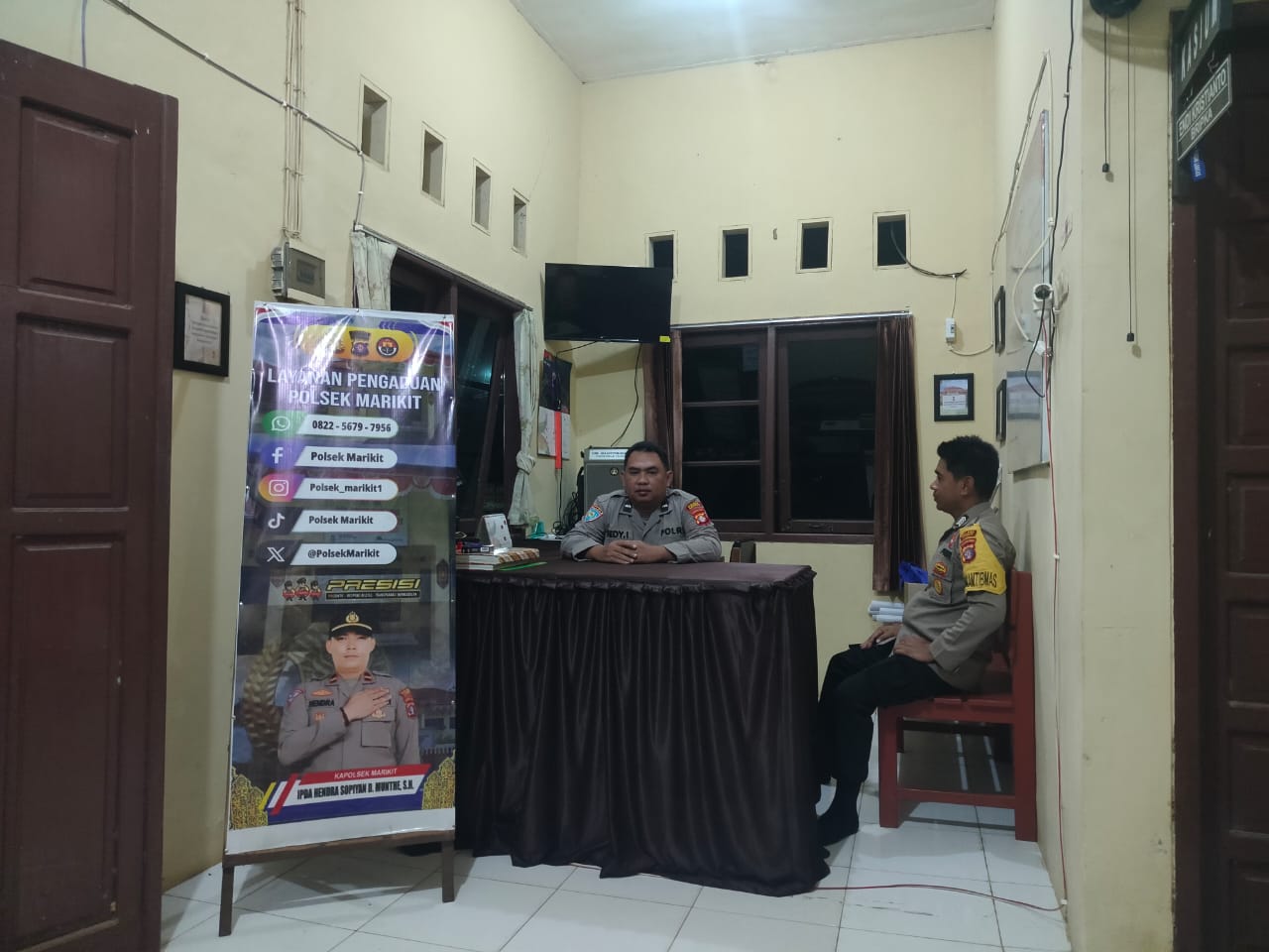 Tingkatkan keamanan Mako, Anggota Polsek Marikit Antisipasi gangguan Keamanan Mako.