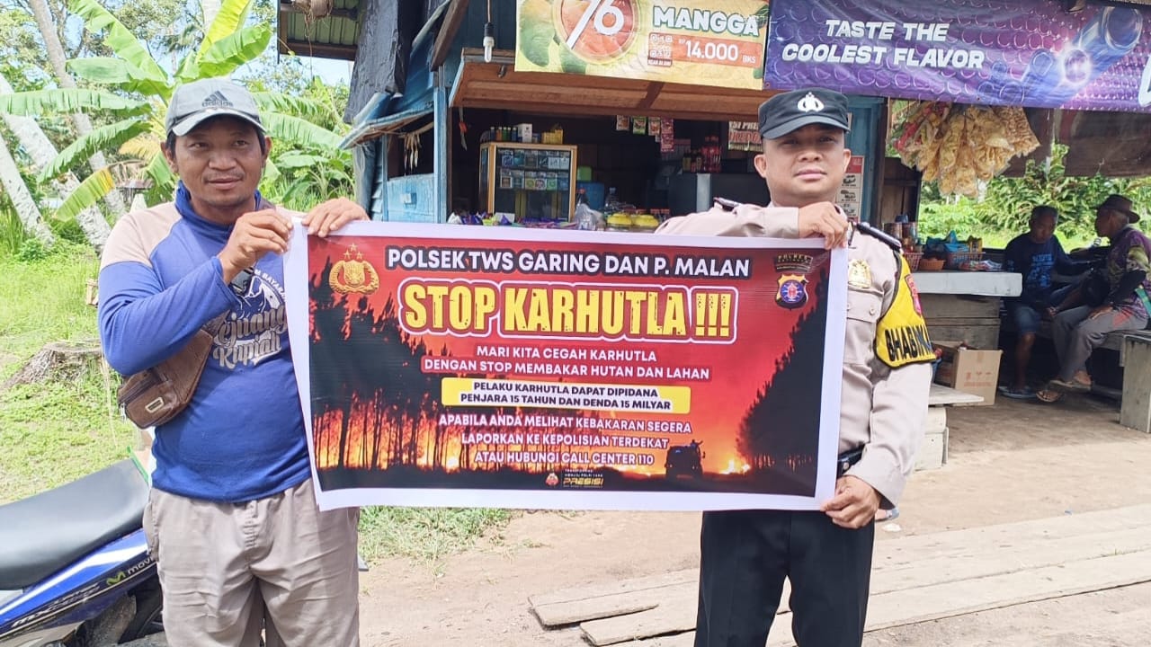 ‎Polsek Katingan Hulu sosialisasi Stop Karhutla.