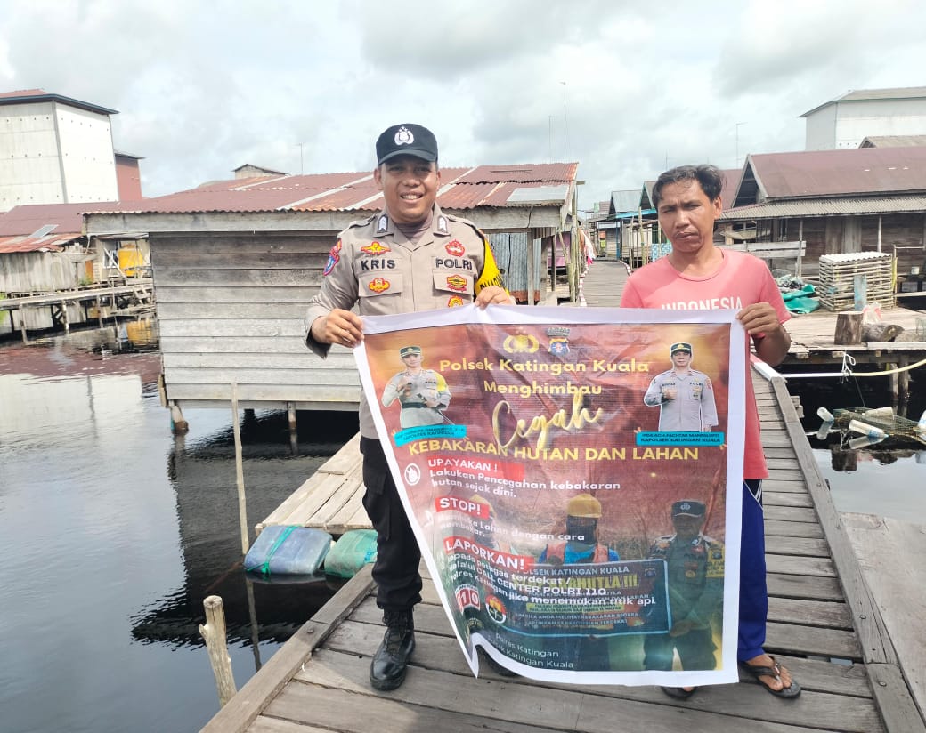 Bhabinkamtibmas Pagatan Hilir Himbau Masyarakat Untuk Tidak Membakar Hutan dan Lahan