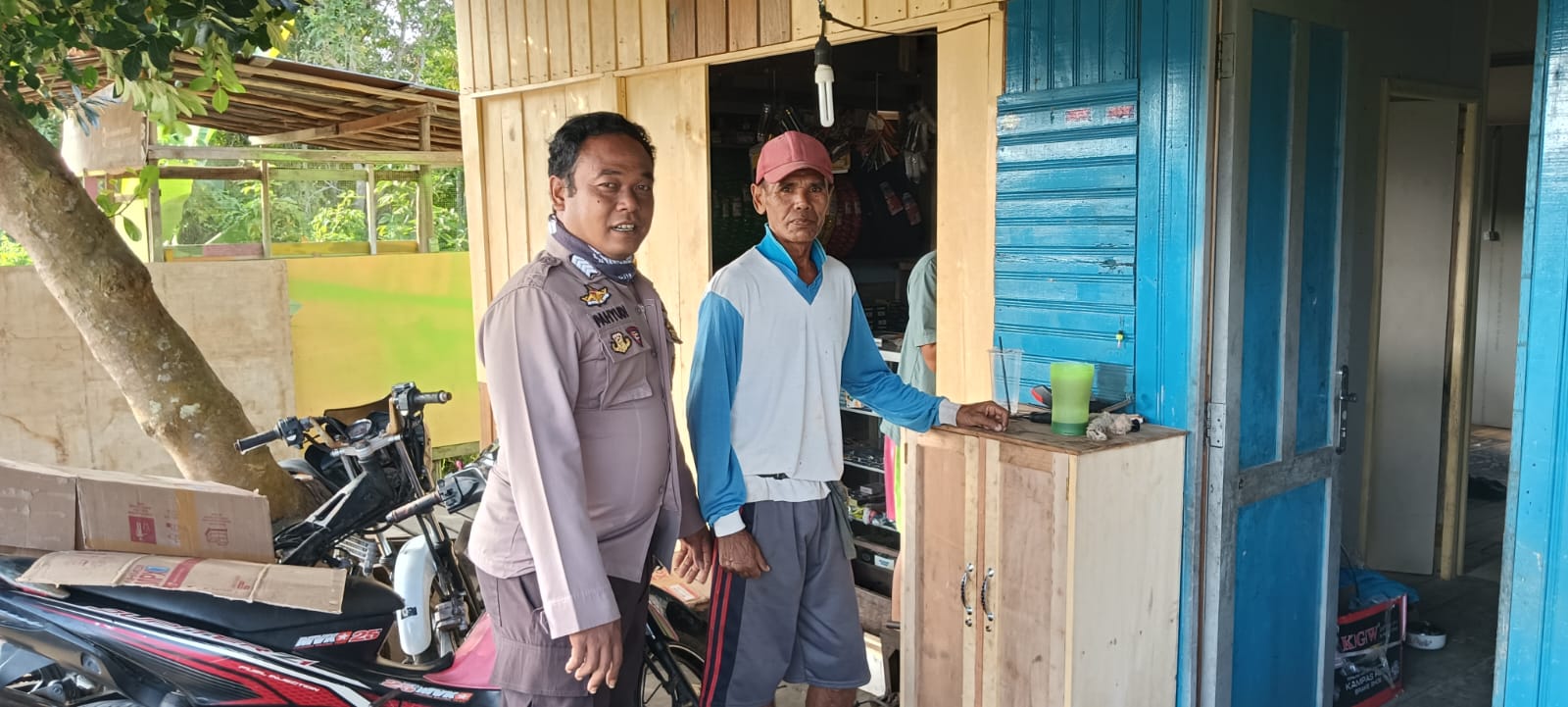 Personil Polsek Marikit Rutin Patroli Siang diwilayah Kec. Marikit, Kab. Katingan.