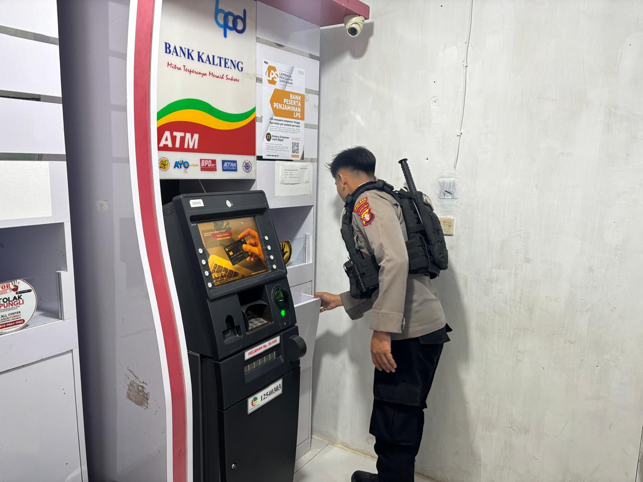 Piket Samapta melaksanakan Patroli di Objek-objek Vital Bank ATM