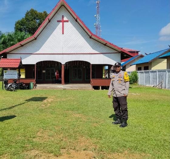 PAM dan Patroli Ibadah Minggu oleh Polsek Sanaman Mantikei