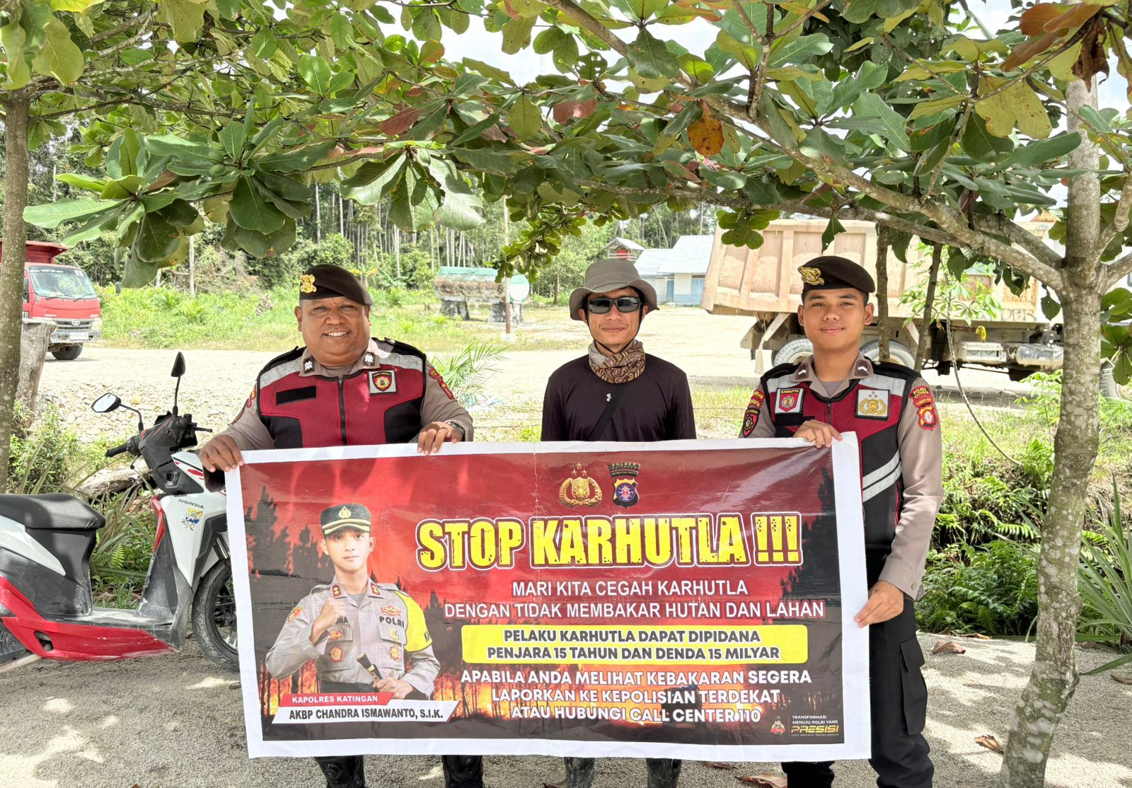 Patroli Sosialisasi Karhutla, Sat Samapta Polres Katingan Lakukan Pengawasan