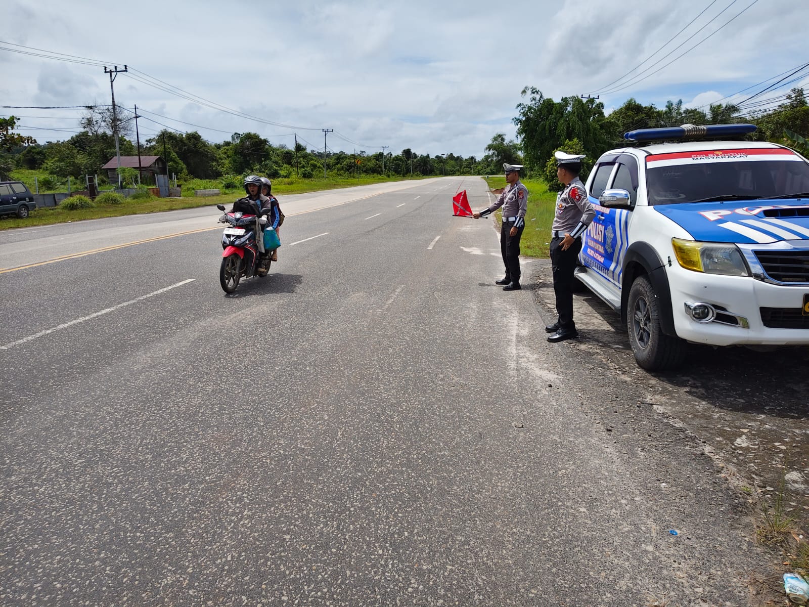 Antisipasi Laka Lantas, Satlantas Polres Katingan laksanakan patroli ke titik-titik lokasi rawan laka lantas.