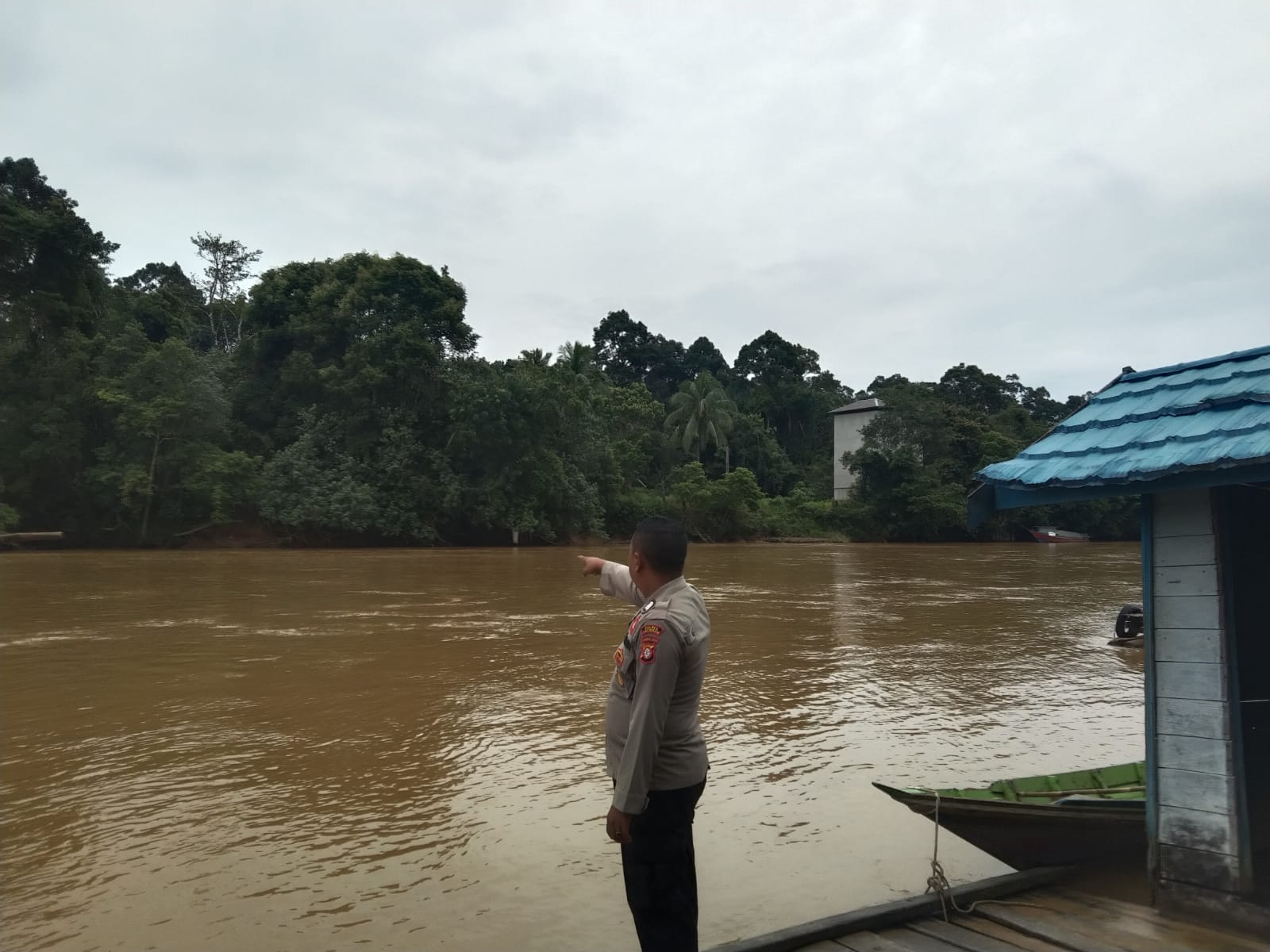 ‎Debit Air terpantau normal, Polsek Katingan Hulu Imbau Warga agar tetap waspada.